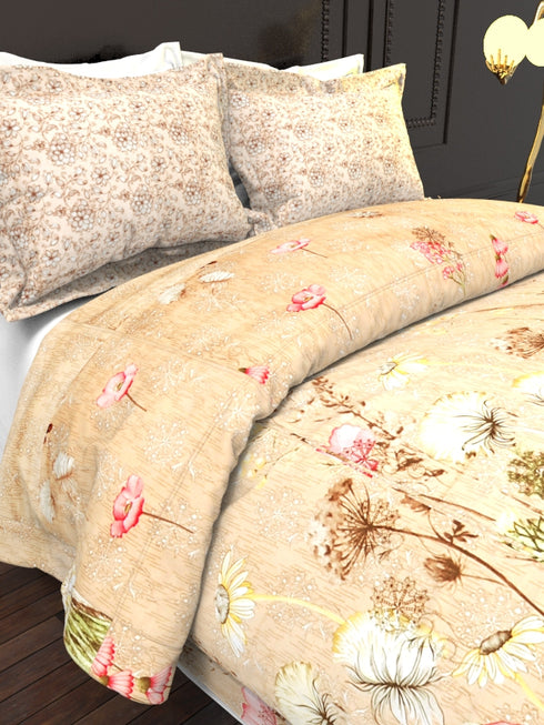 The White Moss DC London Double Bed 100% Cotton bedsheet with 2 pillow covers